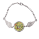 thumbnail image 1 of Flor patron abstracto de plumas de pavo real Pulsera pulsera pulsera alas de ángel pulsera, 1 of 3