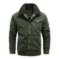thumbnail image 2 of Fleece Jackets for Men Lining Warm Windproof Winter Coat Button Down Casual Overcoat, 2 of 7