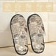 thumbnail image 2 of Balery Abstract Coffee Pattern With Letters Pantuflas de Casa de Felpa Silenciosas con Diseño Estampado, Zapatillas Cómodas Antideslizantes de Algodón para Interior-Medium, 2 of 8