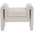 thumbnail image 3 of Meridian Furniture Stylus Banc en Tissu Crème, 3 of 7