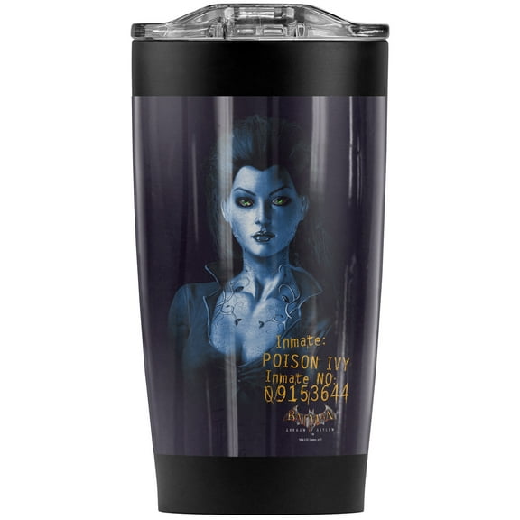 Batman: Arkham Asylum Poison Ivy Stainless Steel Tumbler 20 oz Coffee Travel Mug/Cup, Vacuum Insulated & Double Wall with Leakproof Sliding Lid | Great for Hot Drinks and Cold Beverages