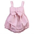 thumbnail image 1 of Newborn Sleeveless Striped Body Romper Jumpsuit Outfits Summer suit Pink Princess Toddler Infant Newborn Baby Girl Clothespink3-6M-70CM He Qiyong unisex, 1 of 1