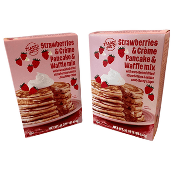 Strawberries & Crème Pancake & Waffle Mix – 16 oz Box (Pack of 2) –