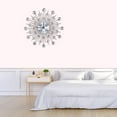 thumbnail image 5 of 13 in Wall Clock for Living Room Office, Decorative Clock,Sparkling Bling Metallic Silver Flower-Shaped Wall Clock for Living Room Office, 5 of 8