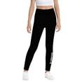 thumbnail image 3 of MKOSPLRT Fleece Lined Leggings for Girl 2-13Y High Waist Warm Winter Leggings Tummy Control Yoga Gym Pants Funny Letter Print Leggings, 3 of 6