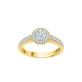 thumbnail image 2 of Diamond Halo Engagement Ring in 10K Gold (1/2 cttw) (I-Color, SI3-I1 Clarity), 2 of 4