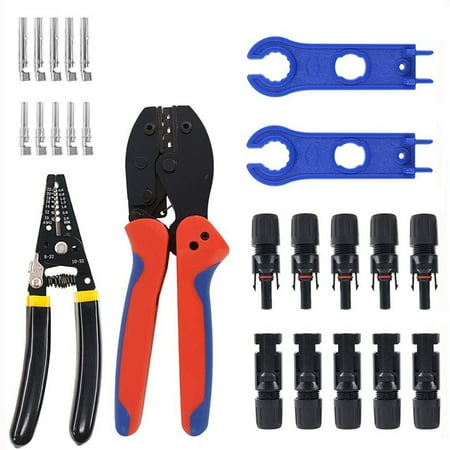

IP67 Solar Crimper Tool Connector Spanner PV Crimper Wire Stripper Crimping Kit