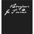 thumbnail image 2 of Bonjour Je T'aime Crew Neck Long Sleeve Adult Tee
-Medium-Black, 2 of 4