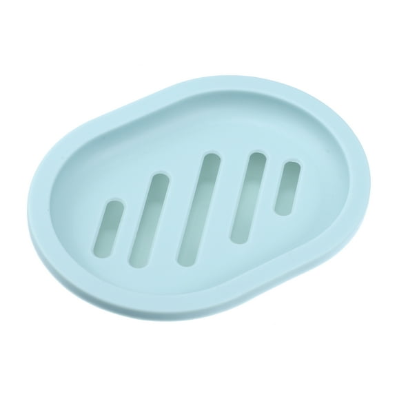 Vocoste 1 Pc Soap Dish Keep Soap Dry Soap Cleaning Storage for Home Bathroom Kitchen Light Blue Plastic