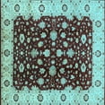 thumbnail image 1 of Ahgly Company Indoor Square Oriental Light Blue Industrial Area Rugs, 4' Square, 1 of 4