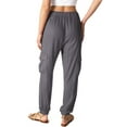 thumbnail image 3 of Black Label Women's High Rise Cargo Woven Jogger Pants (Large, Dark Gray), 3 of 3