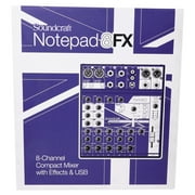 Soundcraft Notepad-8FX 8 - خلاط القناة مع USB + تأثيرات + (2) كابلات + سماعات