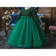 thumbnail image 3 of Enfants Bébé Filles Princesse Robe à Manches Longues Paillettes Maille Noël Fête de Banquet Robe Rouge 11-12 Ans, 3 of 8