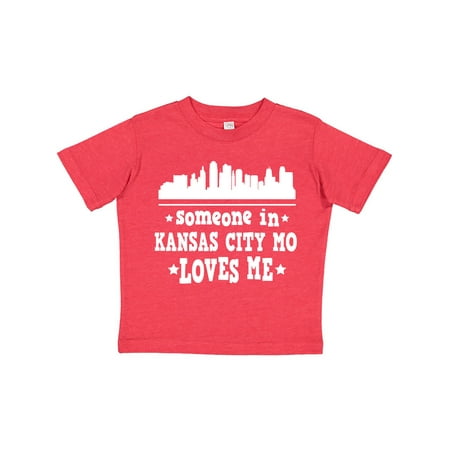 

Inktastic Kansas City Missouri Loves Me Skyline Gift Toddler Boy or Toddler Girl T-Shirt