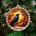 thumbnail image 2 of Customized Suncatcher Crow, Crow Ornament, Crow Decorations, Crow 2070TG25 rcnwjD (Crow 9), 2 of 4