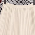 thumbnail image 6 of AUNVITO Women's High Waist Pleated Midi Skirt with Lace Applique A-Line Elegant Feminine Style, 6 of 6