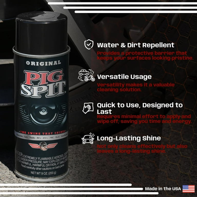 Pig Spit Car Detailer Spray, 9 Oz - Dash Shine, Chrome