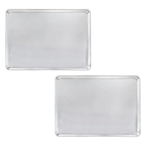 - 2/3 Size Aluminum Sheet Pan 16" x 22" Baking Sheets 20 Gauge Set of 2- Baking Pan Baking Tray Cookie Sheet Baking Sheet Perfect for Baking Roasting