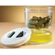 thumbnail image 2 of Tarro de reloj de arena para encurtidos y aceitunas, tarro de pepinillos con colador y clip, recipiente hermético de reloj de arena para pepinillos de kimchi, separador de jugo, 2 of 5