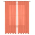 thumbnail image 2 of Modern Sheer Rod Pocket Window Curtains 2 Panels Set for Living Room Bedroom, 54W x 84L Inches, 2 of 3