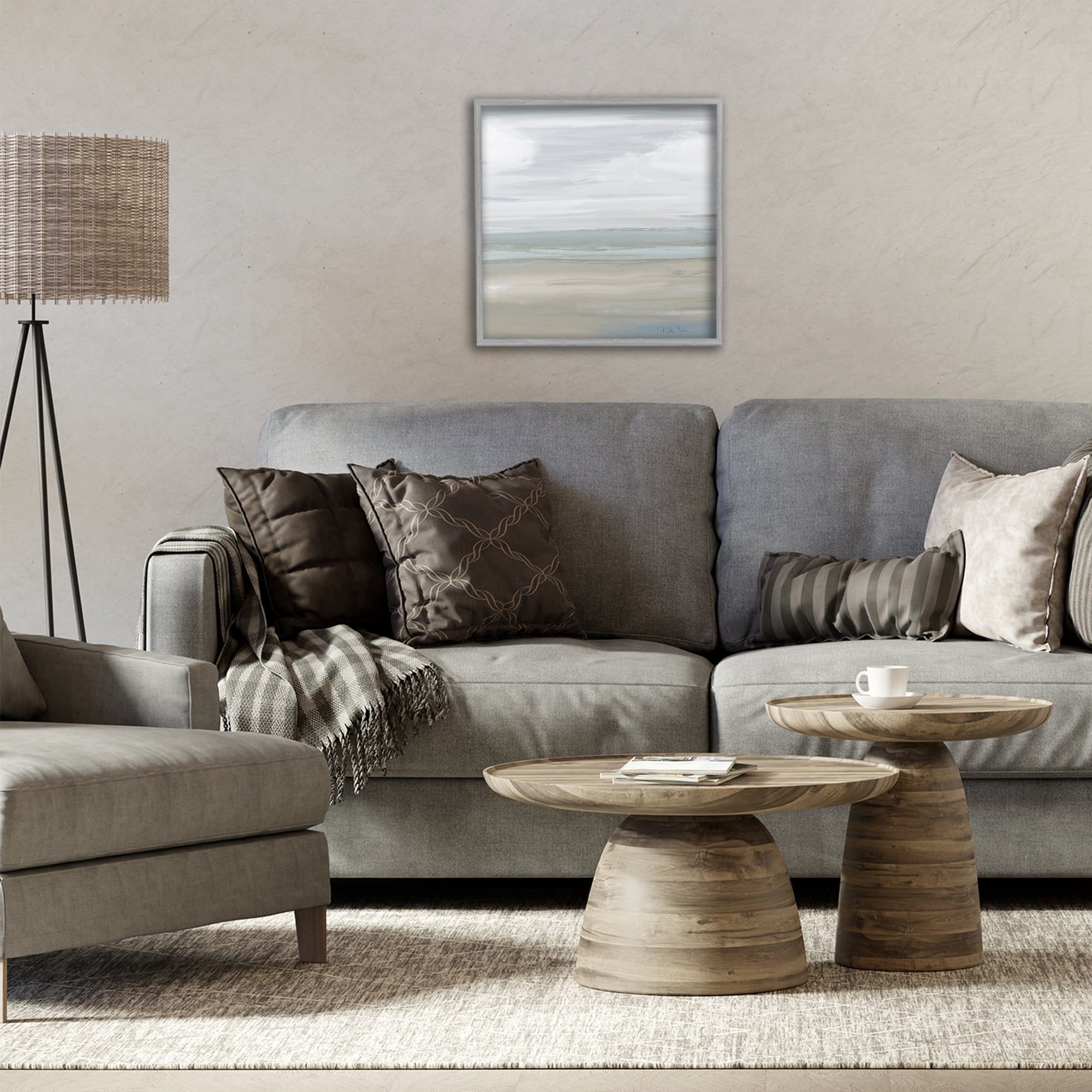 Stupell Industries Another Day Peaceful Landscape Gray Framed Giclee Art, design by Robin Maria