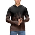 thumbnail image 3 of Trgacdwlo Color Block Men's UPF 50+ Sun Protection Hoodie Shirts Raglan Long Sleeve Rash Guard Mens Hiking Running Mens Fishing Shirts, 3 of 5