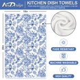 thumbnail image 2 of Juego de 2 paños de cocina AnyDesign Chinoiserie Floral, azul y blanco, 2 of 7