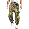 thumbnail image 4 of Havenx Mens Baggy Camo Cargo Pants Maple Leaf Print Elastic Waist Tapered Cargo Sweatpants with Pockets Straight Wide Leg Trousers Hunting Casual Fashion Loose Fit Y2k Streetwear,Green M, 4 of 6