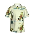 thumbnail image 2 of Bixox Men's Hawaiian Shirts Men's Avocado for Exercise Print Short-Sleeve Shirt-Small, 2 of 8