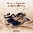 thumbnail image 4 of Cushionaire Talisa Espadrilles for Women, Closed Toe Wedge Sandal with Elastic Ankle Strap and Jute Wrapped Sole, 4 of 20