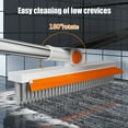 thumbnail image 6 of Scalable Floor Scrub Brush, Grout and Tile Cleaning Brush, Plastic Handle with Stiff Bristles, 180 Degree Rotatable Head with Squeegee and Scraper, for Bathroom Floors, Shower Tiles, and, by FAJHHA, 6 of 8