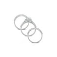 thumbnail image 4 of 2.10 Carat (Ctw) Synthetic Moissanite Bridal Engagement Wedding Ring Set in Sterling Silver for Women, 4 of 5