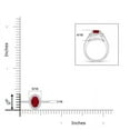 thumbnail image 6 of ANGARA Natural Classic Oval Ruby Halo Engagement Ring with Diamond Accents in 14K White Gold for Women (Size-6x4mm) | July Birthstone, Anniversary, Jewelry Gift for Women | Natural Ruby Ring, 6 of 11