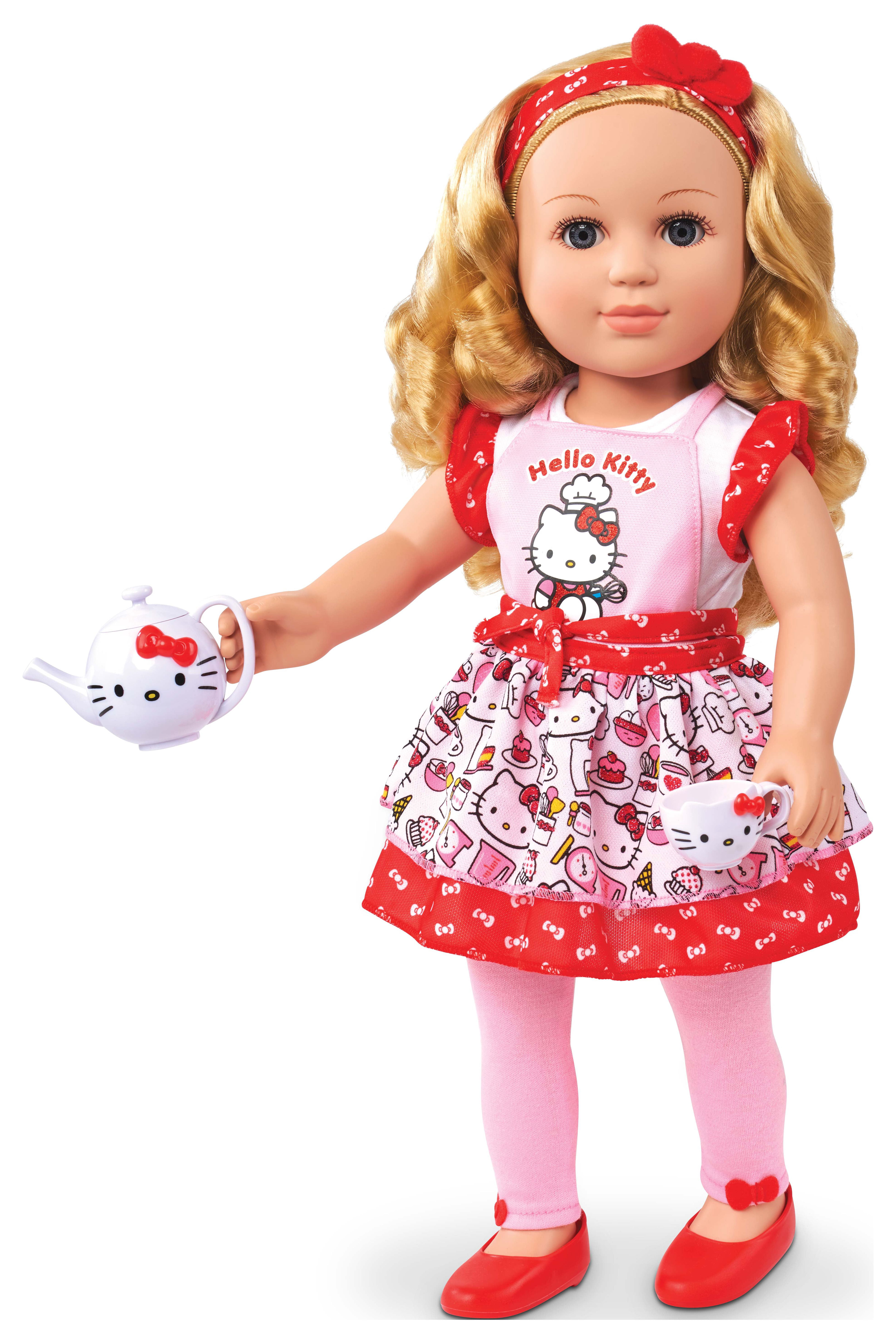 My Life As Poseable Hello Kitty Baker Doll, 18", Blonde Hair, Gray Eyes