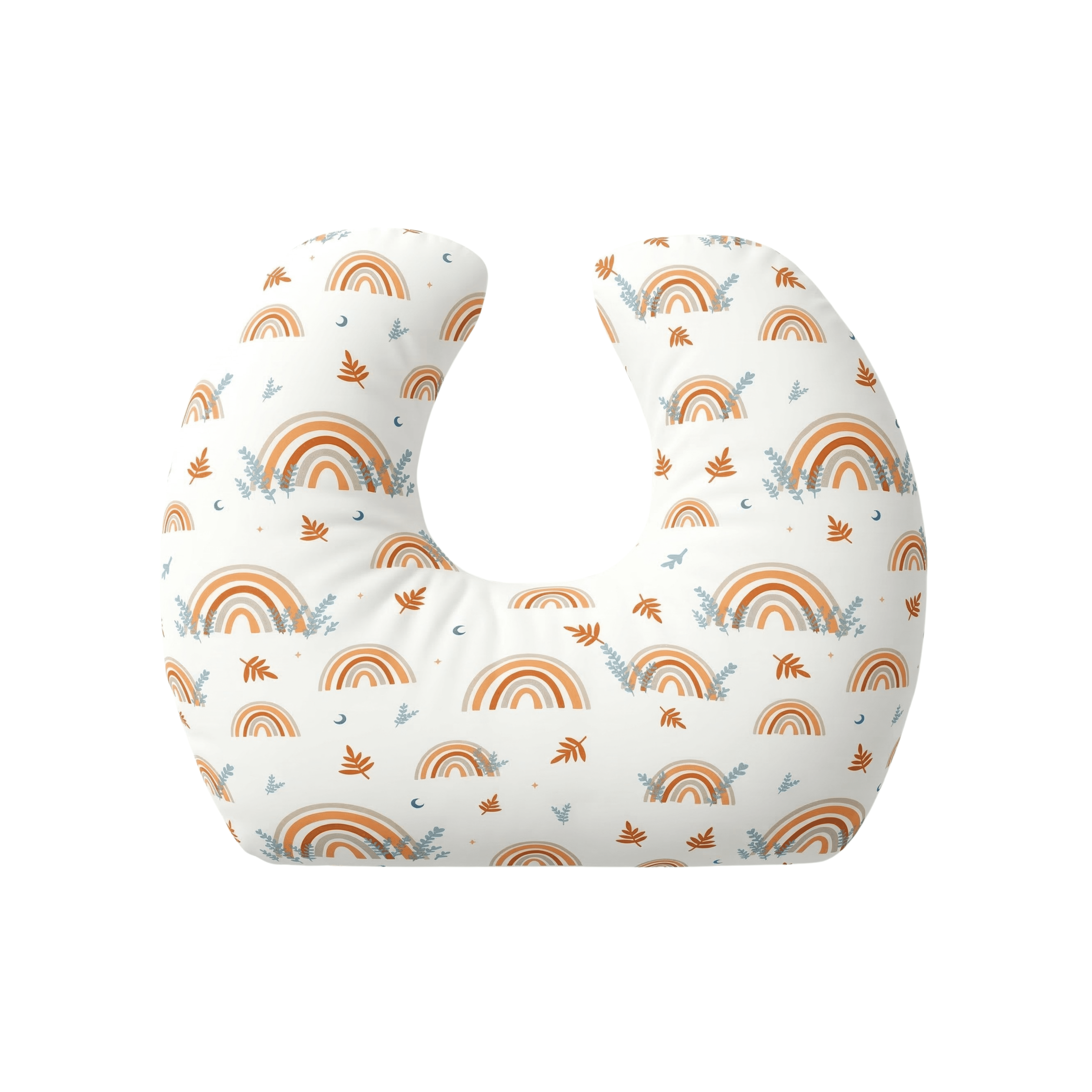 Jolly Jumper Baby Sitter Nursing Pillow - Rainbows | 100% Cotton, Hypoallergenic Support Cushion for Breastfeeding, Sitting & Lounging | Made in Canada