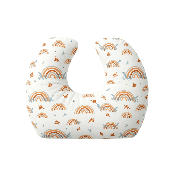 Jolly Jumper Baby Sitter Nursing Pillow - Rainbows | 100% Cotton, Hypoallergenic Support Cushion for Breastfeeding, Sitting & Lounging | Made in Canada