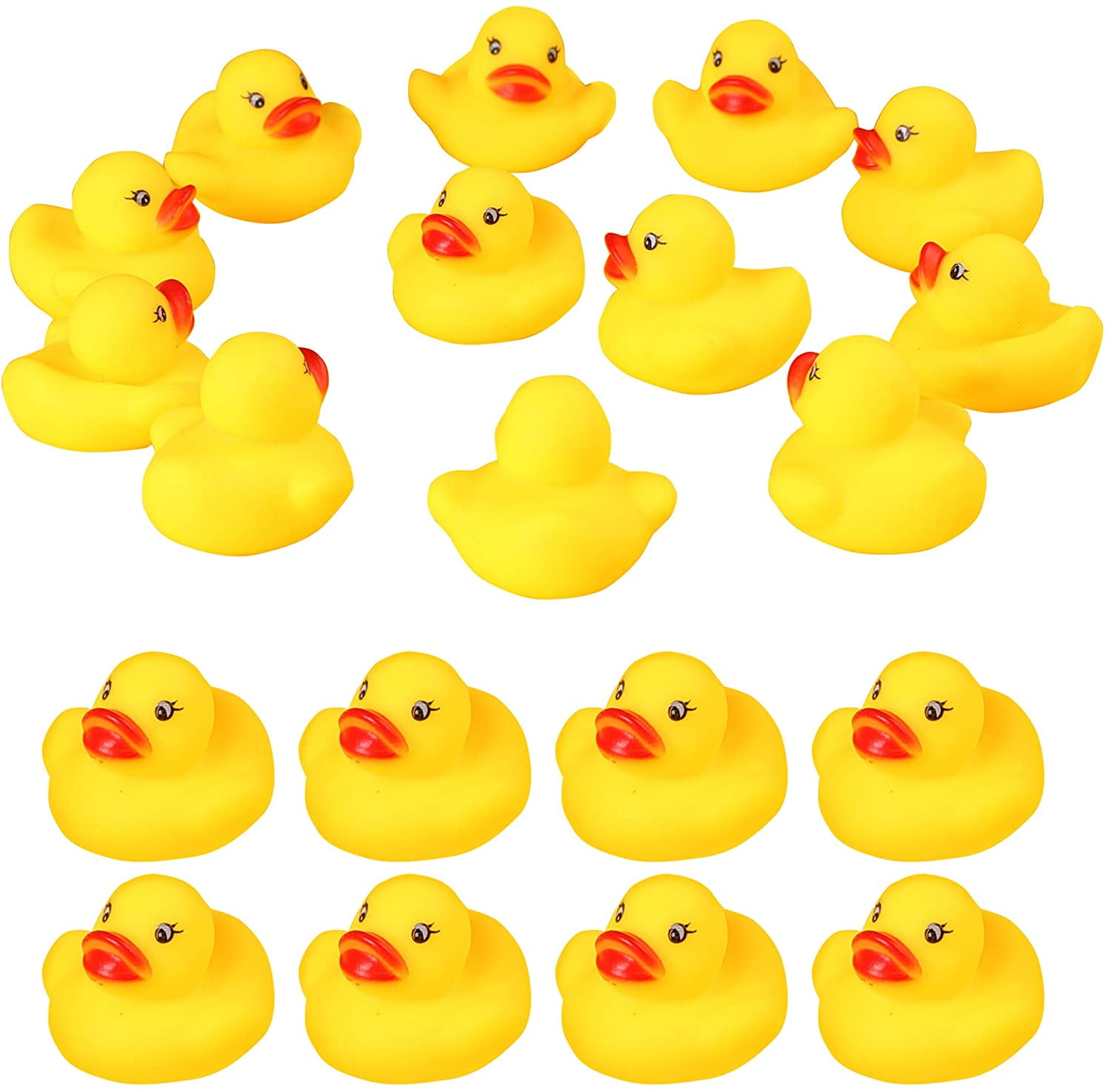 50 pcs Mini Yellow Rubber Duck Party Decoration, Bath Toy Rubber Duck, Pool Toy Rubber Duck