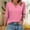 *Pink, variant on ClodeEU Women 3/4 Length Sleeve Blouses,Casual V Neck Shirts,Womens Tops with Smocked Cuffs Pink,Womens Plus XXL