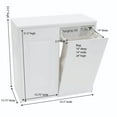 thumbnail image 2 of Household Essentials Double Hamper Cabinet, Metal Exterior and Removable Polyester Bags, Dual Compartments for Sorting, Faux Wood Grain, 2 of 7