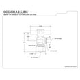 thumbnail image 4 of Kingston Brass CC53305DX Concord 5/8-Inch X 3/8-Inch OD Compression Quarter-Turn Angle Stop Valve, Oil Rubbed Bronze, 4 of 4