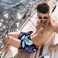 thumbnail image 2 of luoweisi Men's Beach Shorts Quick Dry Swim Trunks with Mesh Lining Peace Dove M, 2 of 5