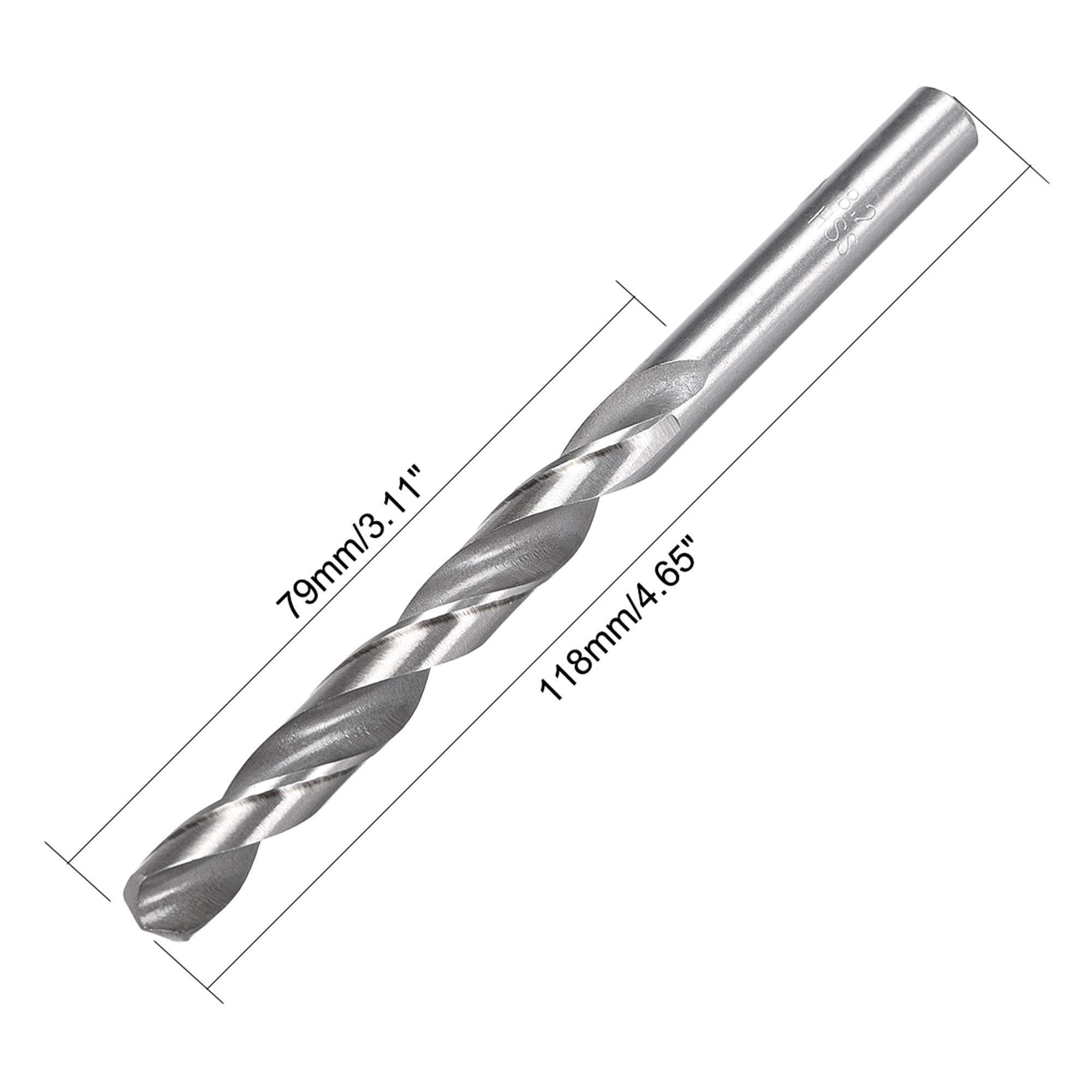 8.2mm Twist Drill High Speed Steel Bit HSS-4241 for Steel,Aluminum Alloy 3pcs 