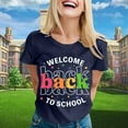 thumbnail image 2 of LUOGENLI T-shirts pour Femme pour Femmes T-shirts pour Dames à la Mode Rentrée des Classes Imprimé Manches Courtes Col Rond T-Shirt T-shirts pour Femmes T-shirts Graphiques T-shirts Pêche Saint-Valentin Marine G, 2 of 4