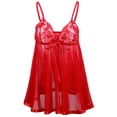 thumbnail image 4 of FhsagQ Ensemble de Lingerie pour Femmes Transparent Lingerie en Dentelle pour Femmes sous-Vêtements Corset Imprimé Tenue de Nuit Pyjama Robe Ensembles de Lingerie pour Femmes Grande Taille Ensembles de Lingerie Rouges pour Femmes Jupe Rouge XXXXXL, 4 of 4