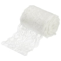 3 Inch Wide 10 Yard Lace Ribbon Floral Pattern Rose Embroidered Lace Trim for Sewing Making, and DIY Crafts, Gift Wrapping, Bouquets,White