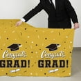 thumbnail image 3 of Graduation Tablecloths Graduation Party Table Decorations Waterproof Plastic Rectangular Disposable Table Cover for Congrats Grad Party Supplies 3PCS 54x108 Inch, Gold, 3 of 11