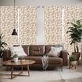 thumbnail image 2 of Ambesonne Beige Window Curtains, Exotic Marine Animals, Each 28" W x 63" L, Beige, 2 of 5
