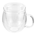 thumbnail image 1 of MasteelfCA Tea Cup Glass Simple Smooth Drinking Water Kettle Tea Filter Cup Bottle With Cover for Office (Transparent), 1 of 7