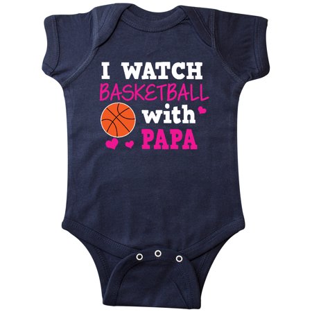 

Inktastic I Watch Basketball with Papa Gift Baby Boy or Baby Girl Bodysuit