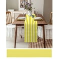thumbnail image 6 of Hokiten Table Runners 72 Inches Long Dress Scarves, Yellow Striped Farmhouse Kitchen/Dining Table Runner, Coffee Tablerunners, Modern Farmhouse Yellow White Stripes 14x72 Inch, 6 of 7